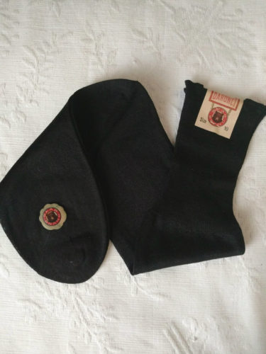 Vintage Men Hosiery Stockings Bear Brand Old Stock Rayon Cotton