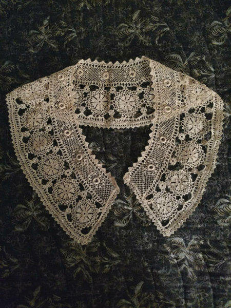 Vintage Hand Irish Crochet Collar 1920s Lace Dress Embellishment