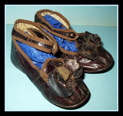 Antique Victorian Edwardian 1900 Children Ankle Strap Shoes