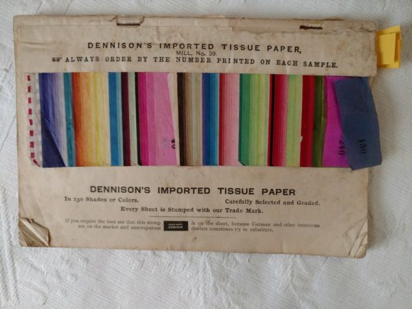 Victorian 1890s Dennison Crepe Paper Sample Book Price Flower Directions
