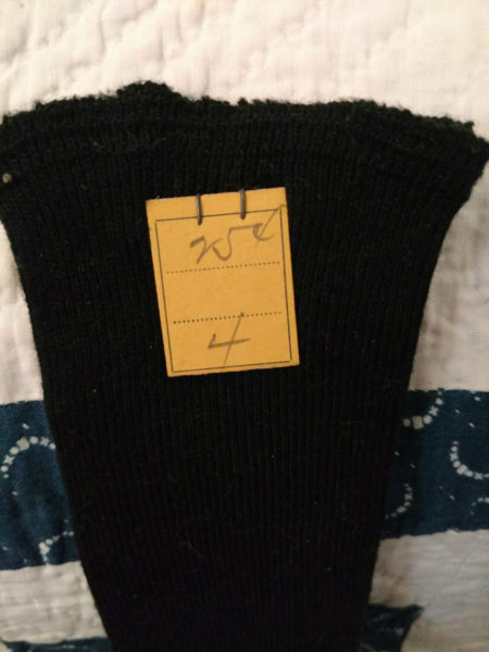 Long Black Baby Doll Children Stockings Hosiery 1920s Old Stock With Price Tag
