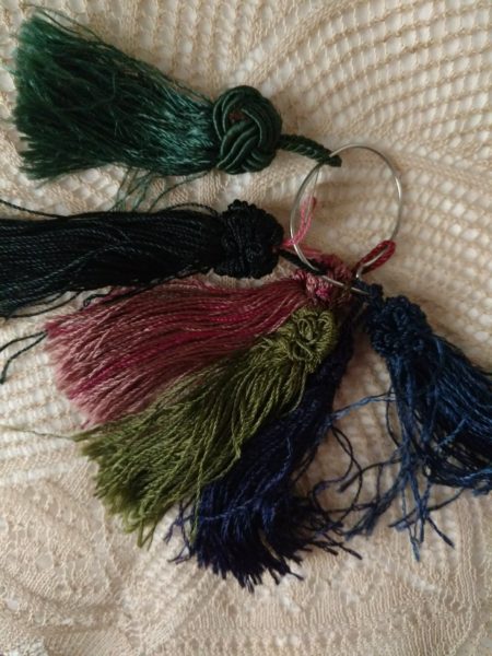 6 Old Stock Tassels Passamenterie Edwardian Silk Assorted Colors French
