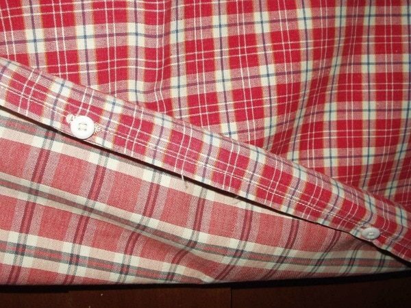 1800 Americana Primitive Homespun Pillowcase Sham Red Plaid Fabric