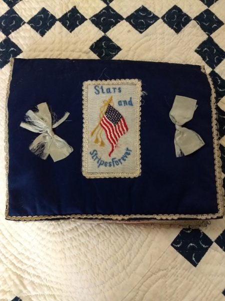 Souvenir Patriotic Flag Handkerchief Letter Pouch Holder Case WW1