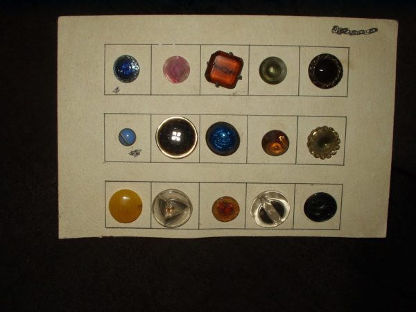 15 Assorted Vintage Collector Card Buttons Edwardian to 1940