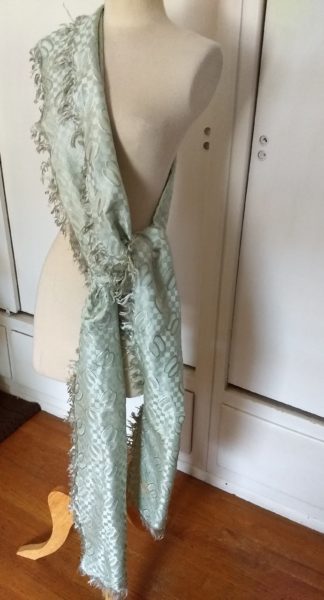 Edwardian Antique Silk Sash Collar Wrap Shawl Fringe