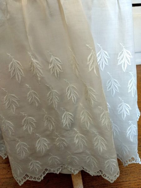 Victorian Edwardian White Petticoat Embroidery Whitework Ruffle Tucks