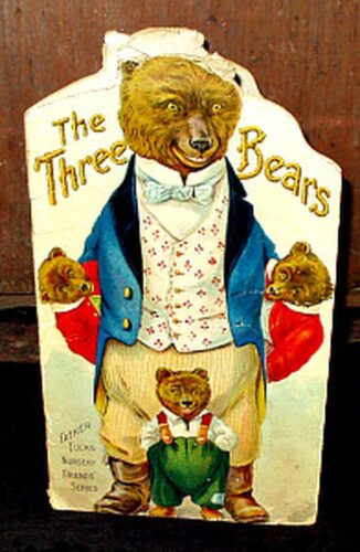 Antique Victorian 1900s Raphael Tuck Three Bears Children Storybook