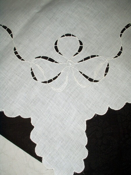 Vintage Edwardian 1920's Italian Cutwork Embroidery Antique Bed Sheet