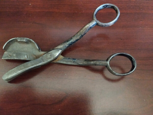 Candlewick Trimmer Scissors Antique Cast Iron Pat 1864 Primitive Lighting