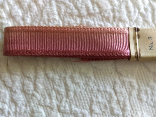 Vintage Ribbon Grosgrain Faille Rayon Pink Ombre Label Unused 1900s