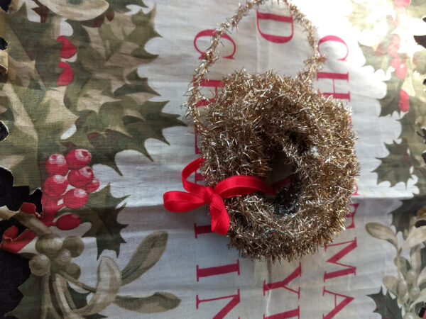 7 Yards Gold Tinsel Garland Feather Tree Roping Vintage 1920s 1930s
