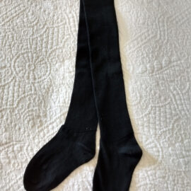 Vintage Children 1920s Stockings Socks Hosiery Store Stock Black Cotton