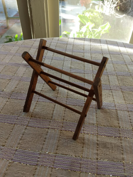 Antique Toy Drying Rack Wooden Folding Pretend Playtime 1900s