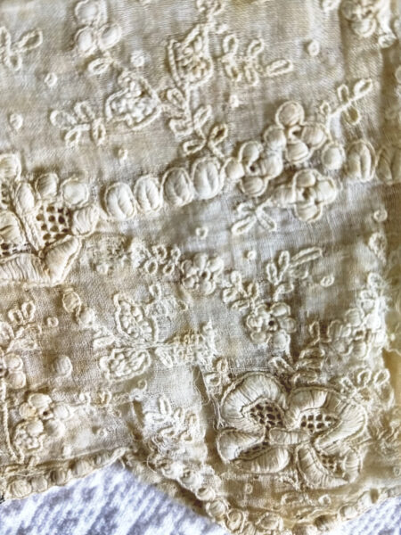 Undersleeves Pre Civil War Muslin Whitework Embroidery Sleeves