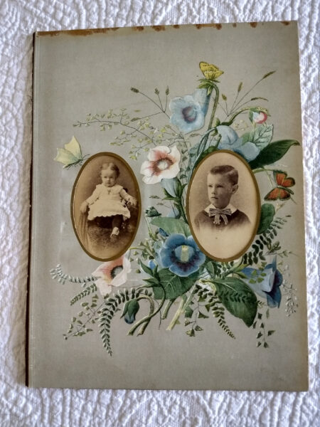 Antique 1880 Photo Album Single Cardboard Page Ephemera