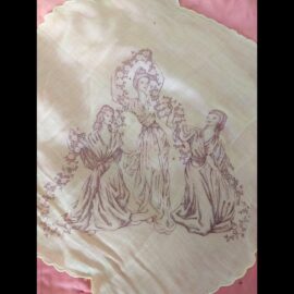 Mythical Goddess Handkerchief Printed Vintage Hanky 1950