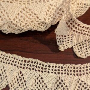 Knitted Lace Trim Handmade Knit Edging Antique Early 1900's