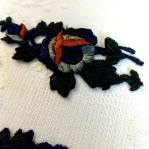 Vintage Sewing 9 Applique Trims 1920s Embroidery Flower Dress Sewing Costuming