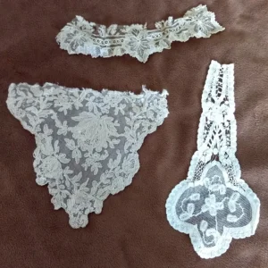 3 Piece Tape Lace Point D Gaze Tulle Flower Lot Crafts Sewing Journal Scrapbook