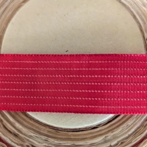 17 Yards Ribbon Rayon Stripe Red Faille Original Old Stock 1920s