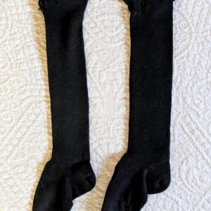 Primitive Kid's Children Socks Black Cotton Worn Stockings 1920's