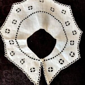 Victorian Child Dress Collar Bib Broderie Anglaise Embroidery