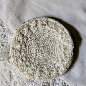 1940s Crochet Coin Purse Vintage Talon Zipper Closure War Years