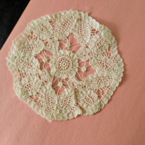 Vintage Doily Renaissance Victorian Tape Lace Handmade White Table Linens