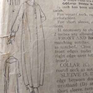 1920 Sears Roebuck Superior Nightgown Pattern 8013 9472 40 Inch Bust