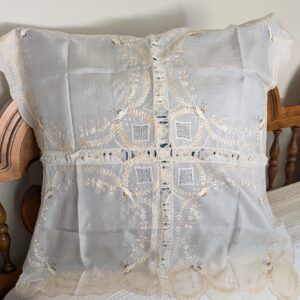 Asian Silk Hanky Pillow Top Cover Tablecloth Doily Victorian Craft