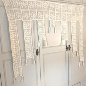 1900 Crochet Portiere Doorway Door Window Treatment Vintage Home Decor