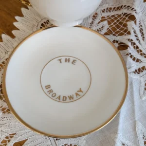 Vintage Dolls' Tea Party Cup Saucer, The Broadway Los Angeles , c.1930s Made in Japan