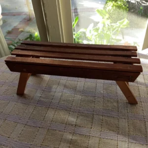 Antique Victorian Primitive Toy Folding Wood Laundry Wash Tub Stand