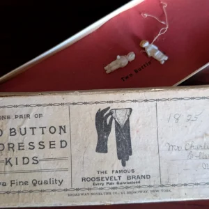 Vintage Roosevelt “Two Button Undressed Kids” Box 1900s Broadway Novelty Ties Collectible Bisque Dolls