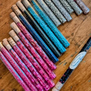 1940s 1950s Glass Bead Tubes Vintage Dorothy Flicek Industries – Lot 18 – Craft Supplies