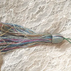 Old Rayon Silk Tassel Multi Color Vintage 1920s Clothing Home Decor Embellishment