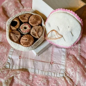 Handmade Crochet Sewing Case For Darning Thread Vintage 1930's 1940's