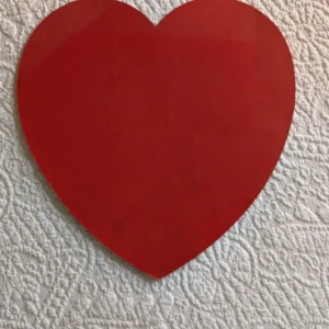 1950s Red Cardboard Valentine Heart Vintage School Classroom Display