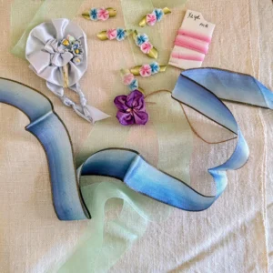 Vintage Ombre Silk Rayon Ribbon Rosettes – Doll Dressmaking, Millinery, Craft Trim