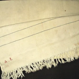 Kitchen Towel Primitive Homespun Blue Stripe Victorian Antique 1900s Americana Farmhouse