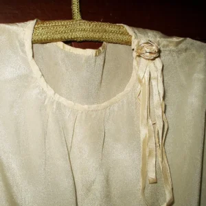 Vintage 1920's Girl Dress Child Silk Chiffon Rayon Rosettes Ribbon Party