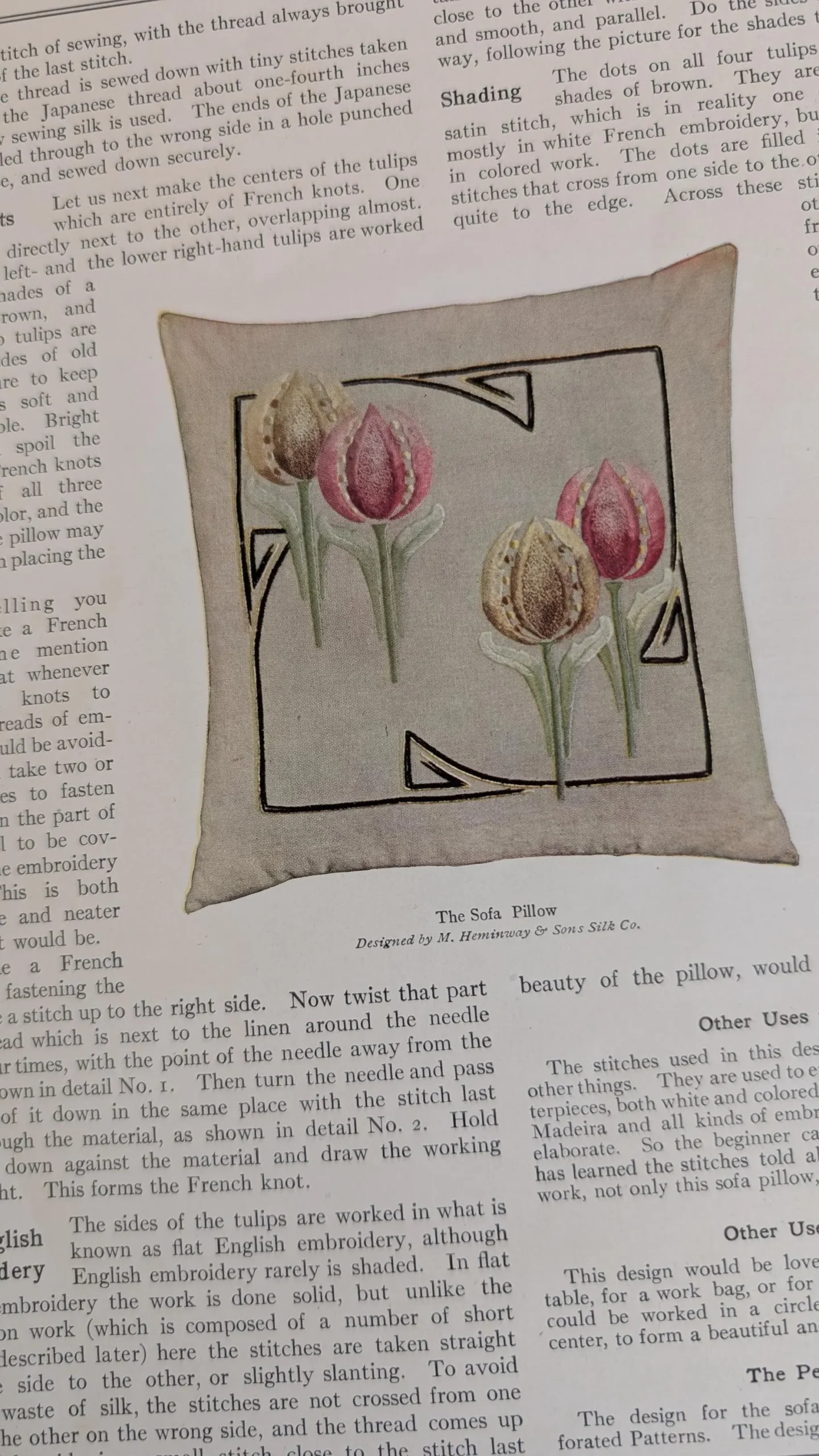 Antique 1910 Embroidery Guide by Helen Marvin – Woman’s Home Companion Needlework Booklet – Ephemera